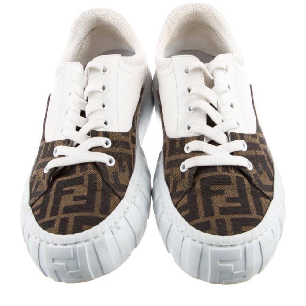 Fendi - Brown and White Patterned Sneakers